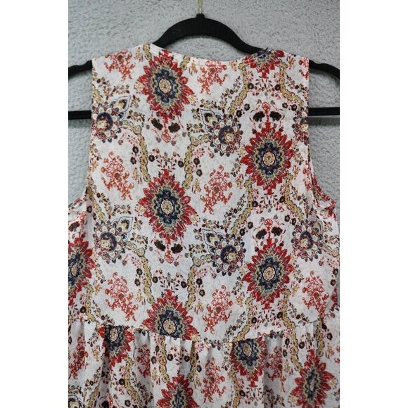 Knox Rose Floral Sheer Sleeveless Babydoll Top-Size Small - Picture 9 of 10